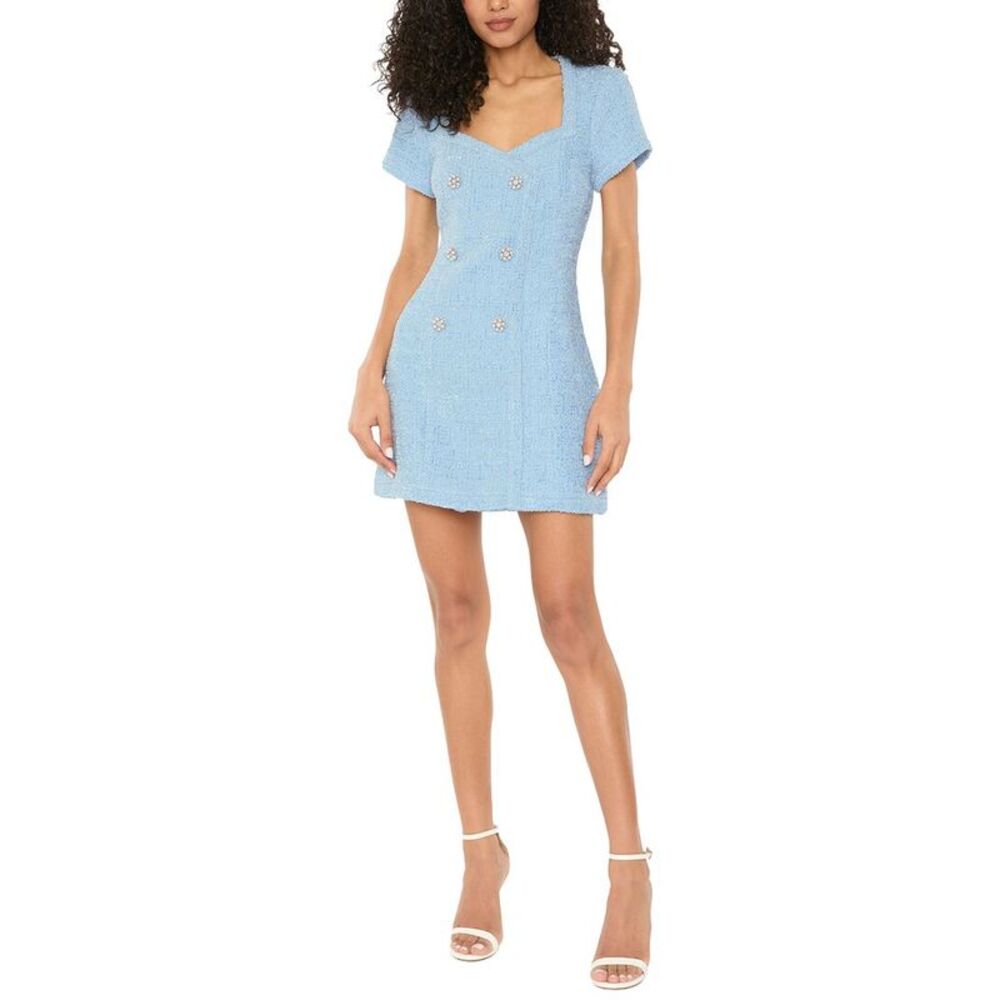 Likely Womens  Gia Wool-Blend Dress, Blue